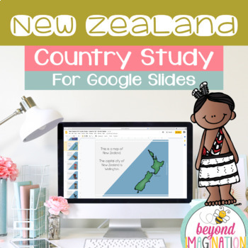 Preview of New Zealand Country Study for Google Slides Distance Learning