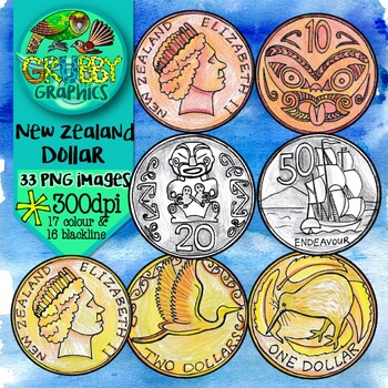 Preview of New Zealand Dollar (Currency Clip Art)