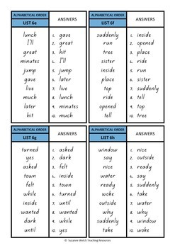 five letter spelling words alphabetical order