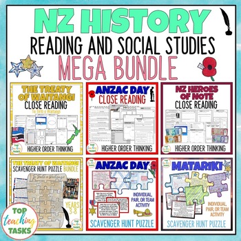 new zealand history reading comprehension mega bundle distance learning