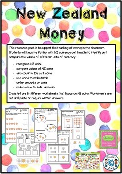 new zealand money teaching resources teachers pay teachers