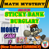 New Zealand Money Activity: Math Mystery Worksheets - 2nd Grade
