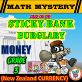 New Zealand Money Activity: Math Mystery Worksheets - 3rd Grade