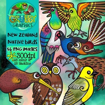 Preview of New Zealand Native Bird Clip Art