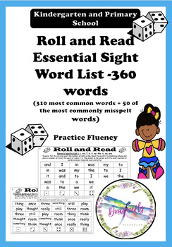 Preview of New Zealand Spelling Essential/Sight Word List 1-8 - Roll and Read