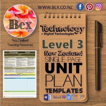 Preview of New Zealand Technology Unit Plan Template (Level 3 NZC)
