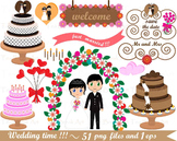 Wedding clip art- Digital Clip Art Graphics 025