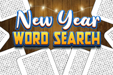 New year Word Search with Answer,January new years eve gam