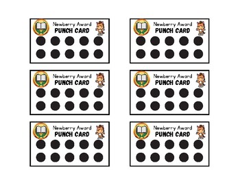 Preview of Newberry Award Punch Cards
