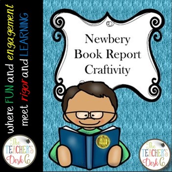 Preview of Newbery Award Book Report Craftivity