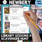 Newbery Book Awards Library Lessons & Scavenger Hunt from 