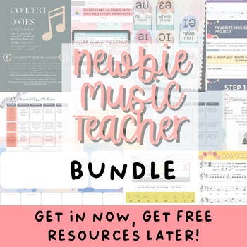 Preview of Newbie Music Teacher Bundle (Choir/GM) - Get in early, get *free resources*!
