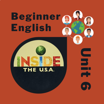 Preview of Newcomer & Beginner ESL Inside the USA Unit 6: computer, commands, letters, more