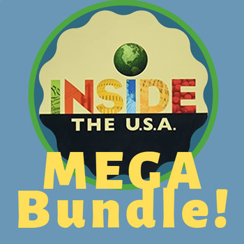 Preview of Newcomer & Beginner ESL Inside the USA Worksheets & Digital Books - Mega Bundle