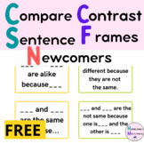 Newcomer Compare and Contrast Sentence Frames