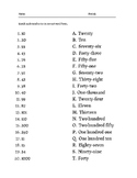 Newcomer ESL Number Word Worksheets (Set of 2)