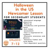 Newcomer Halloween High School ESL Lesson Plan Google Slides 