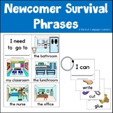 Newcomer Survival Phrases | ESL Picture Sentences | Editable