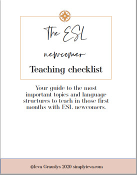 Preview of ESL/ELL Newcomer Teaching Checklist!
