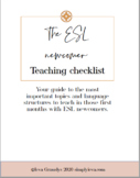 ESL/ELL Newcomer Teaching Checklist!