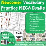 Newcomer Vocabulary Practice Bundle Print and Digital | Ph