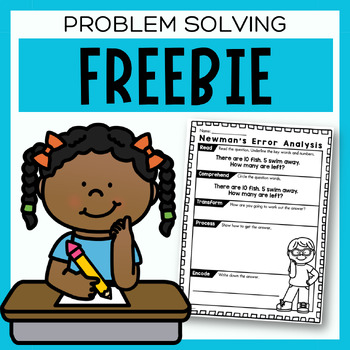 Preview of Newman's Error Analysis Problem Solving Worksheet Preview | Newman's Prompts