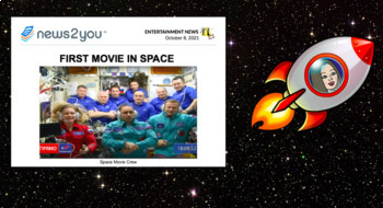 Preview of News-2-You First Movie in Space- Google Slides/ Pear Deck 