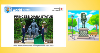 Preview of News-2-You Princess Diana Statue- Google Slides/ Pear Deck