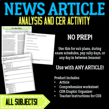 Preview of News Article Analysis--SUB PLANS