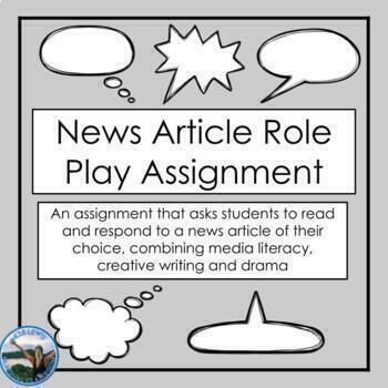 Preview of News Article Drama Role Play Assignment