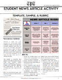 News Article Template: Student Activity in Article Writing