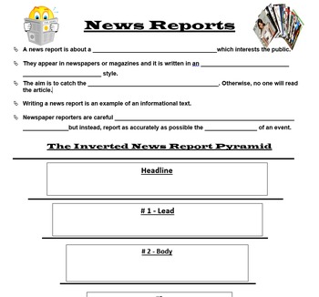 Preview of News Report Writing Note (Goes along with powerpoint)