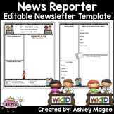 News Reporters Classroom  Newsletter Template - Editable