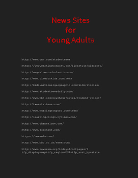 Preview of News Sites for Young Adults