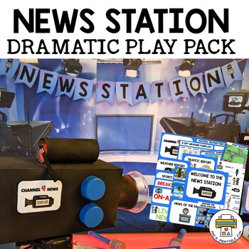 Preview of News Station & Meteorologist Dramatic Play Pack Ore-K