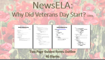 Newsela Article Guided Notes Why Did Veterans Day Start By History Goonie