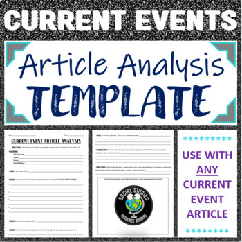 Preview of Current Event Article Analysis Template - Assign Any Article