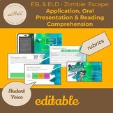 Newsela ESL&ELD - Zombie  Escape: Application, Oral Presen