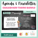 Newsletter & Agenda Chalkboard Theme Bundle