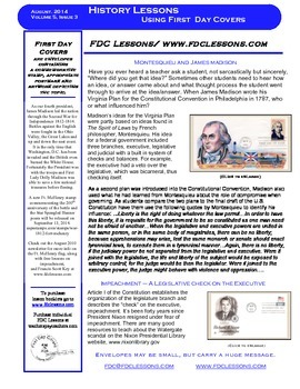 Preview of Newsletter - James Madison & Separation of Powers