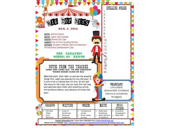 Preview of Newsletter Circus Theme 1