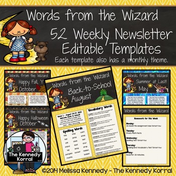 Preview of Editable Newsletter Template: Wizard of Oz