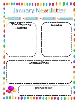 Newsletter Template by Learning Angels Resources | TpT