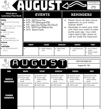 Preview of Newsletter Template - AUGUST