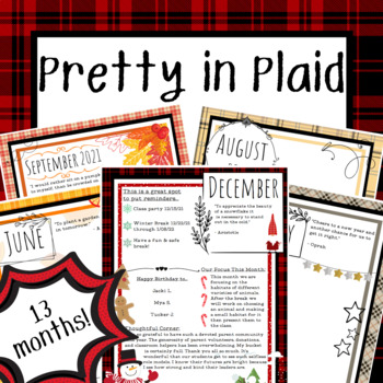 Preview of Newsletter Template Back to School About Me Holiday Stationery