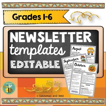 Preview of Newsletter Template EDITABLE Distance Learning