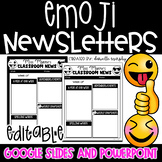 Classroom Newsletter Template EDITABLE Google Slides Emoji