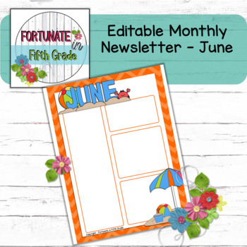 June Newsletter Template Worksheets Teaching Resources Tpt