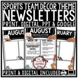 Sports Theme Classroom Monthly & Weekly Newsletter Templat