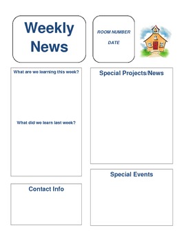 Preview of Newsletter Template - Upper Elementary